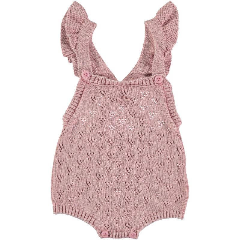 Tocoto Vintage Bodysuit with Suspenders - Pink