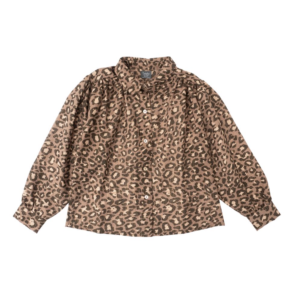 Tocoto Vintage Animal Print Blouse - Brown