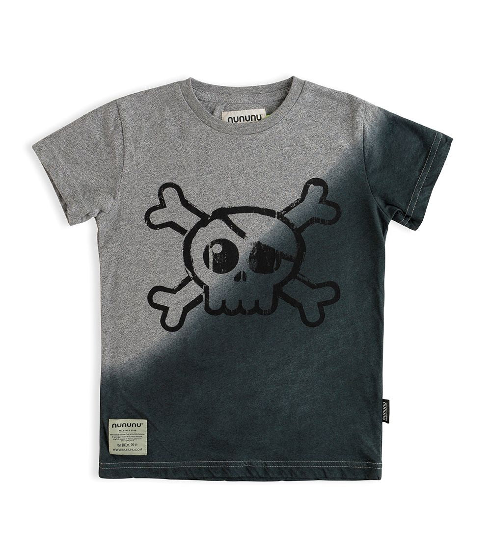 Nununu Gradient Skull T-Shirt - Dusty Heather Grey