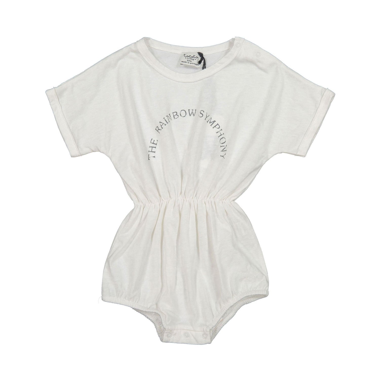 Tocoto Vintage Rainbow Romper - Off White