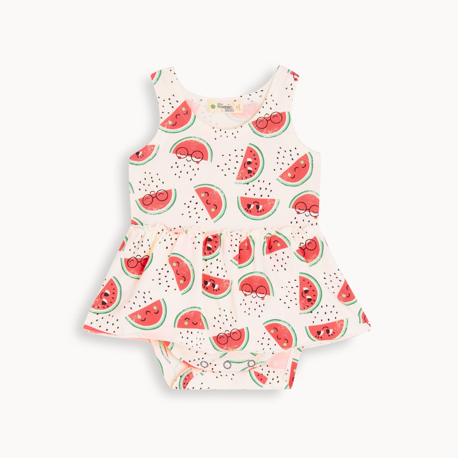 The Bonnie Mob Bodysuit with Skirt - Watermelon