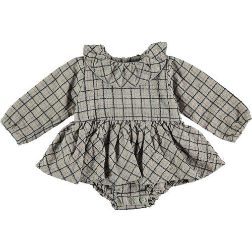 Tocoto Vintage Checkered Dress - Gray