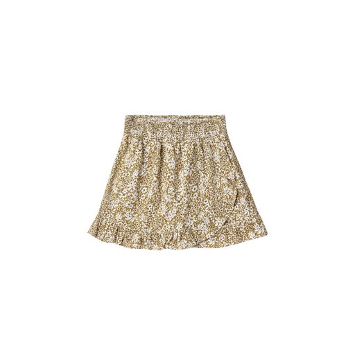 Rylee + Cru Wrap Ruffle Skirt - Golden Ditsy