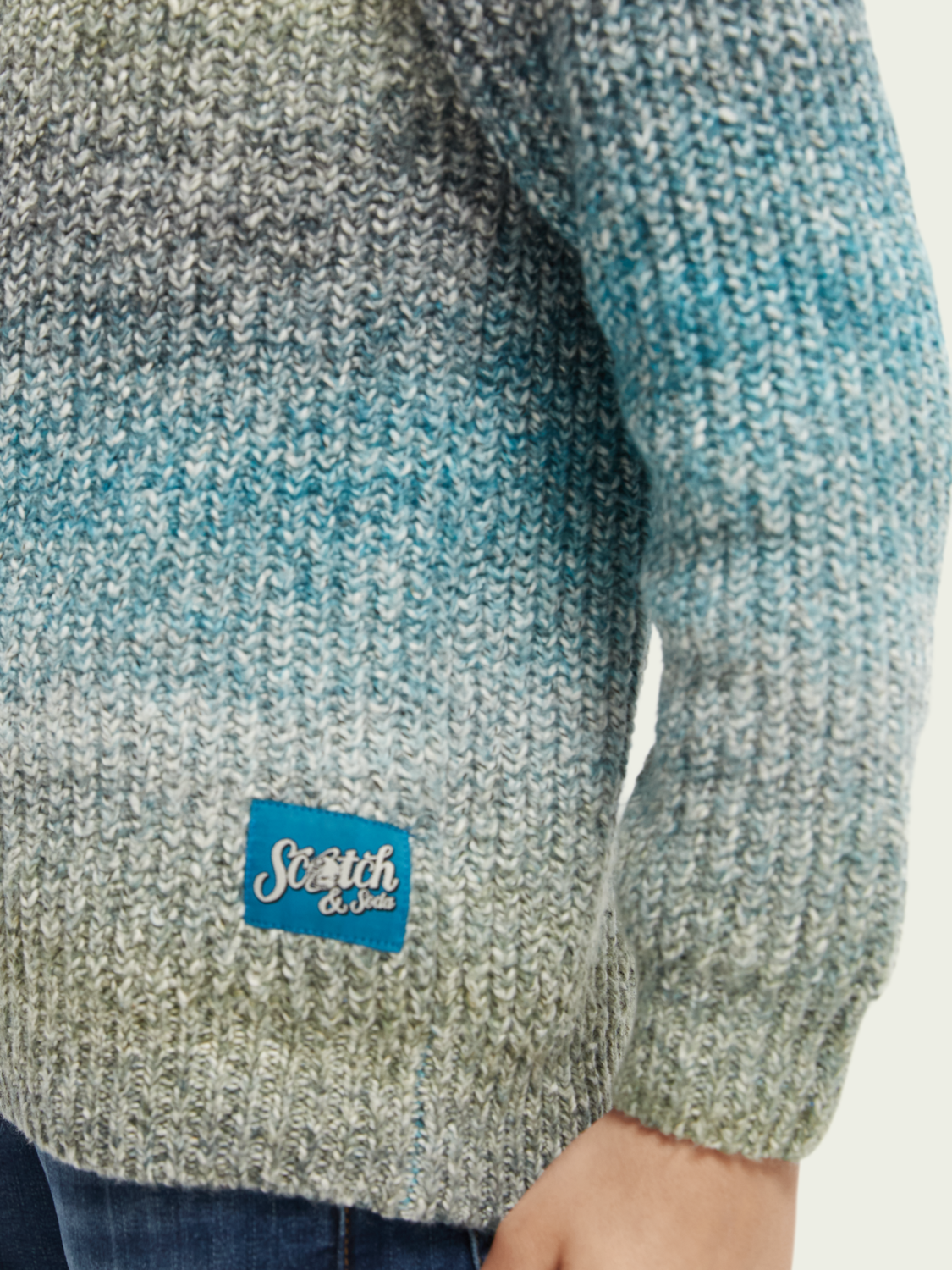 Scotch &amp; Soda Boys Gradient Crewneck Pullover - Teal