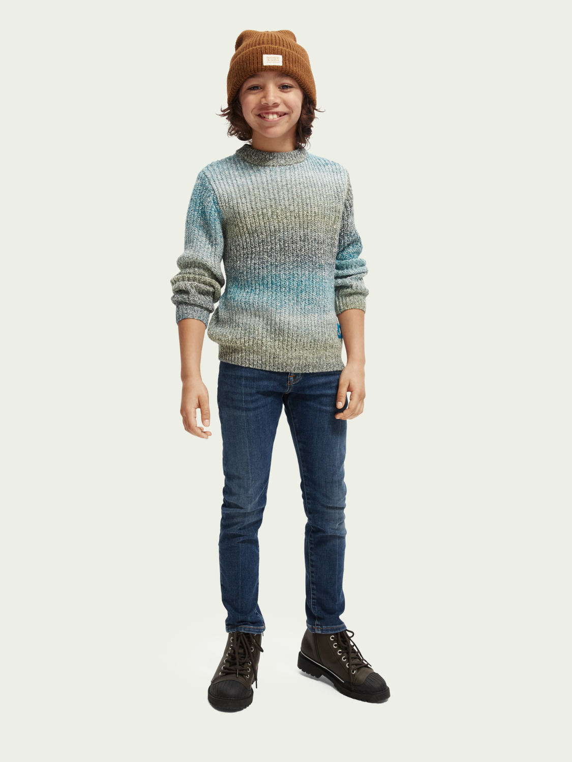 Scotch &amp; Soda Boys Gradient Crewneck Pullover - Teal