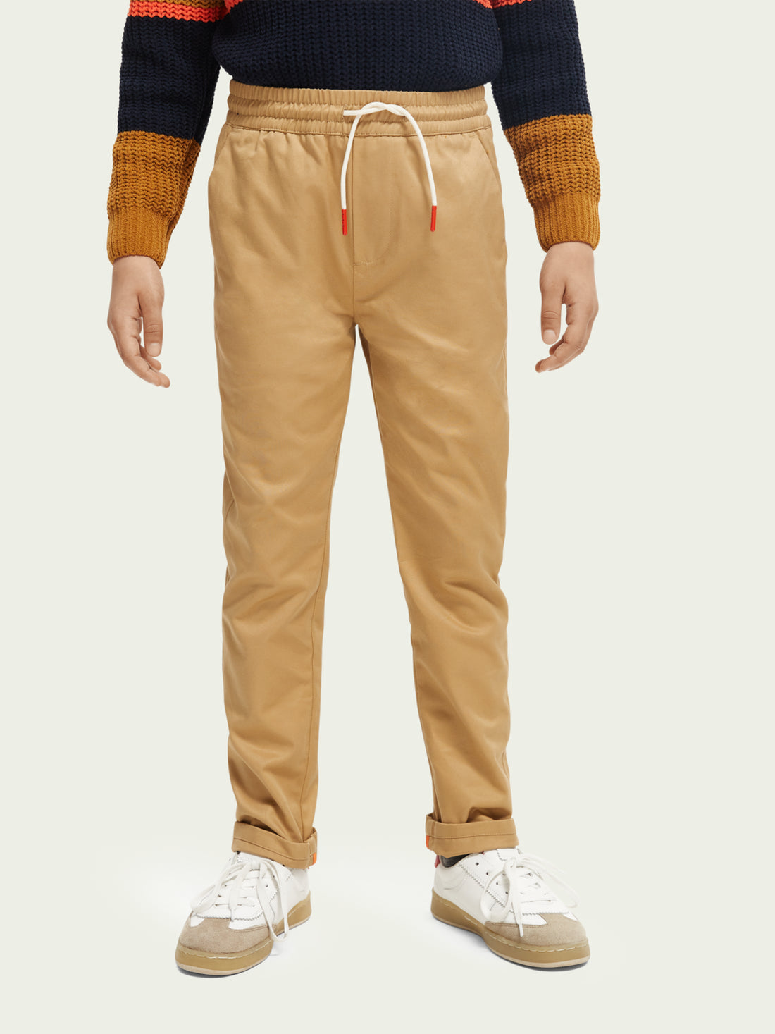 Scotch &amp; Soda Boys Slim-Fit Elastic Waist Twill Pants - Sand