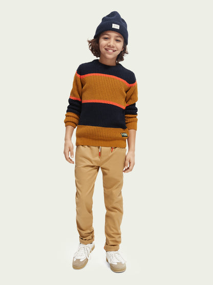 Scotch &amp; Soda Boys Slim-Fit Elastic Waist Twill Pants - Sand