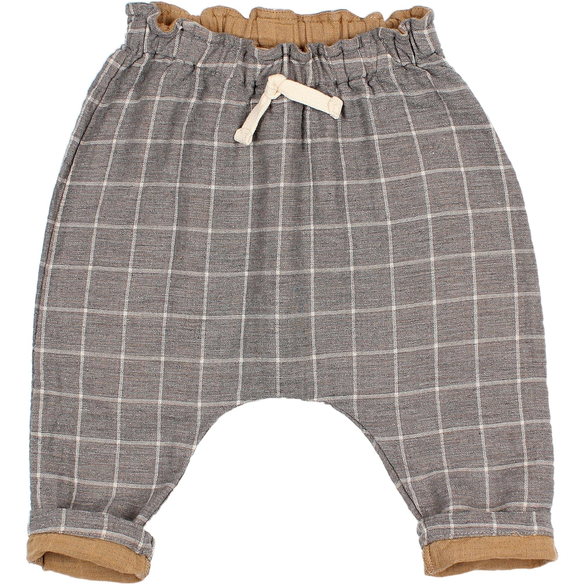 Buho Baby Checkered Pants - Grey